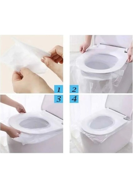 50 Adet Kullan At Klozet Örtüsü Klozet Poşeti Klozet Kapak Örtüsü Dispenseri fiyatları