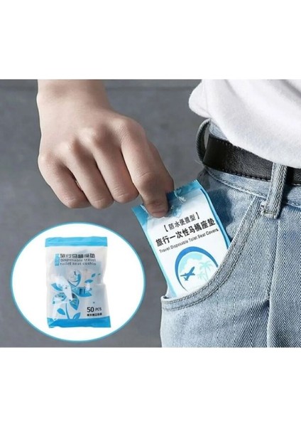 50 Adet Kullan At Klozet Örtüsü Klozet Poşeti Klozet Kapak Örtüsü Dispenseri