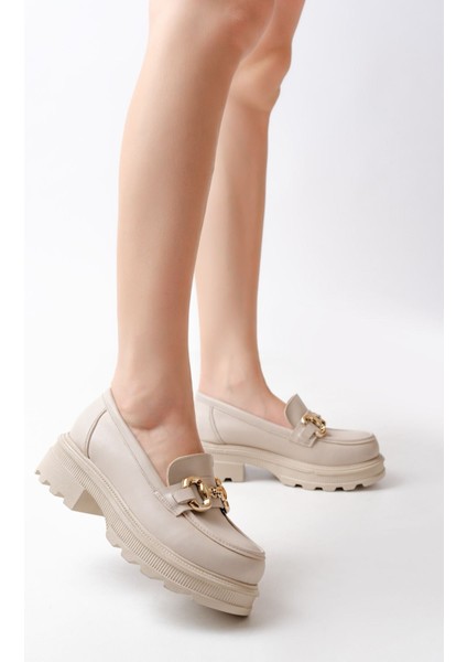 745-773 Bej Günlük Yüksek Tabanlı Loafer Ayakkabı fiyatları