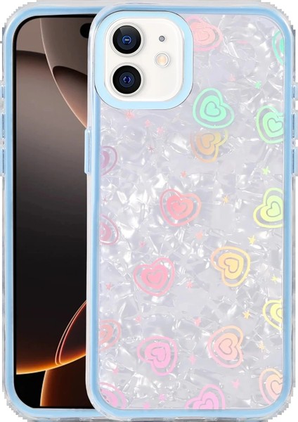 Apple iPhone 11 Lumi Desenli Kapak - MAVI-(5796)