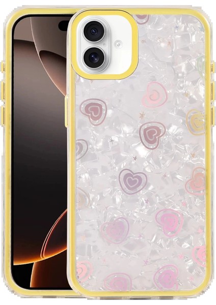 Apple iPhone 16 Lumi Desenli Kapak - SARI-(5796)