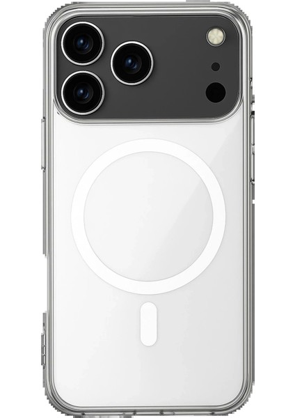 iPhone 17 Pro Kılıf Magneticsafe Şeffaf Silikon - ŞEFFAF-(5796)