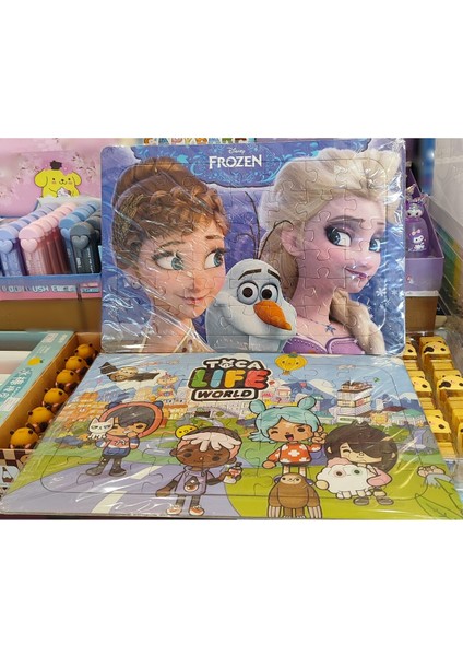2 Adet Puzzle Yap Boz (33CM*23CM*42PARÇA) ( Toca Boca/ Frozen ) AD006987