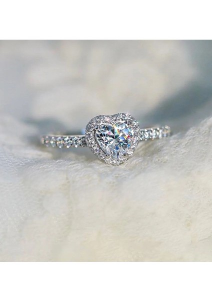 Kalpli Yüzük Çelik Zirkon Taşlı Silver Ciddi I?llişki Yüzüğü