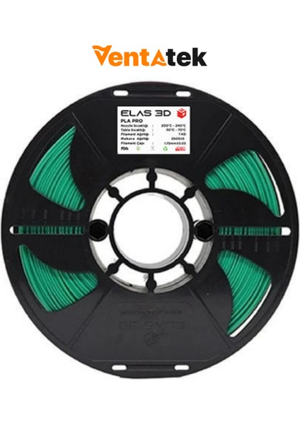 Yeşil Pla Pro Filament - 1.75MM - 1 kg