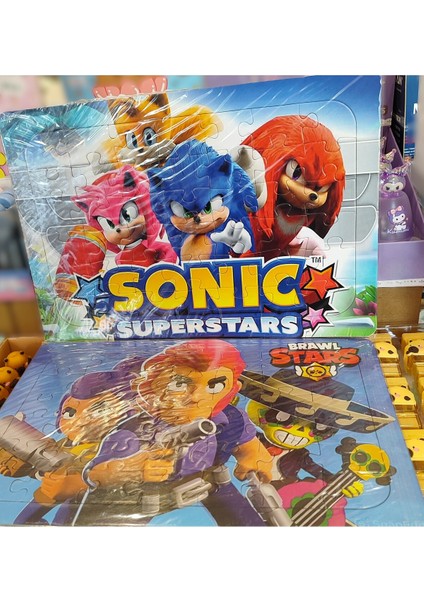 2 Adet Puzzle Yap Boz (33CM*23CM*42PARÇA) ( Brawlstars / Sonic ) AD17930