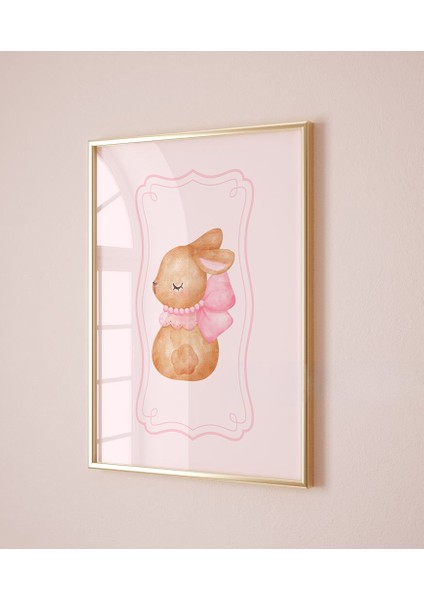 (Çerçevesiz) 3'lü Tavşanlı Çocuk Odası Çerçevesiz Poster Seti, 3 Adet fırsatları