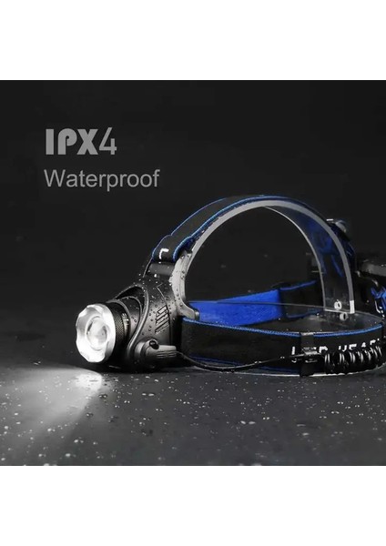 LED Şarjlı Kafa Feneri (Beyaz ve Mor Sensörlü)