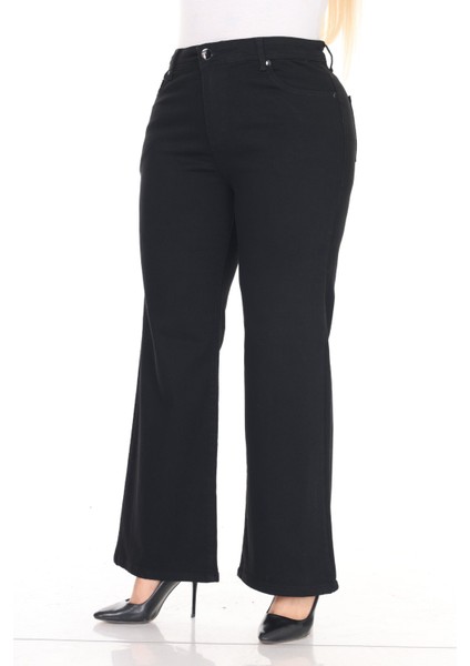 Normal Kesim Düz Paça Yüksek Bel Kadın Büyük Beden Kot Pantolon fırsatları