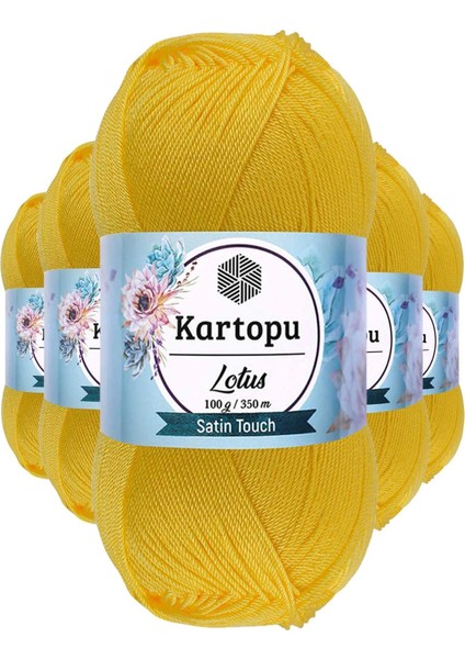 5 Adet Lotus Bikini Büstiyer Bluz Örgü İpi K323 Civciv Sarı