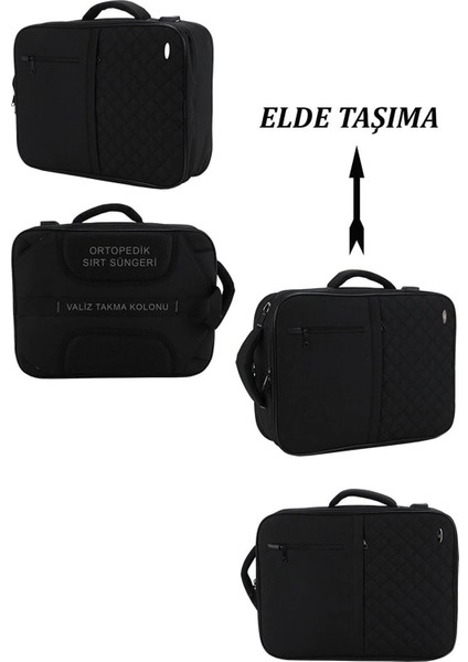 Sym Saraç Siyah 15.6 Inç Notebook-Leptop Sırt ve Omuz Çantası USB Çıkışlı Su Darbeye Uyumlu Yüzey modelleri