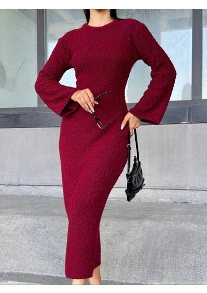 Doku Detaylı Triko Uzun Kadın Elbise fiyatları