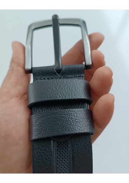 Hakiki Siyah Spor Erkek Deri Kemer fırsatları