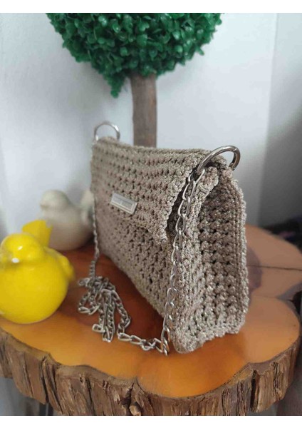 El Yapımı Simli Makrome Çanta – Zincir Askılı Omuz ve Kol Çantası modelleri