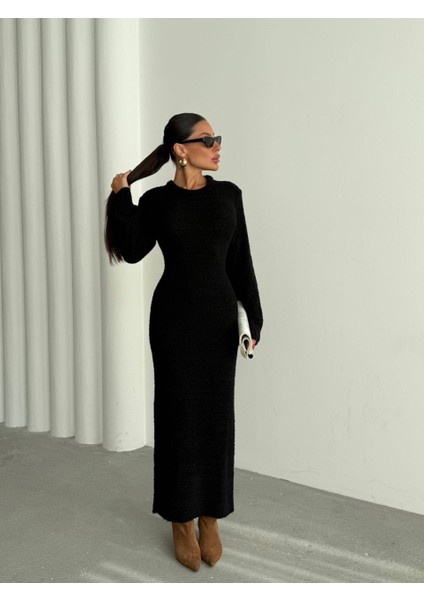 Doku Detaylı Triko Uzun Kadın Elbise fiyatları