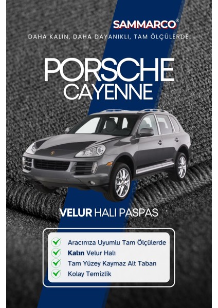 Porsche Cayenne 2002-2010 Halı Paspas Velur Paspas Kumaş Paspas Oto Paspas fiyatları