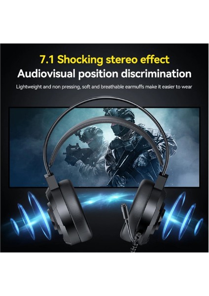 Oyuncu Kulaklık Siyah 7.1 Ses Rgb Ergonomik Tasarım 1.sınıf Sünger Gaming Oyuncu Kulaklık modelleri