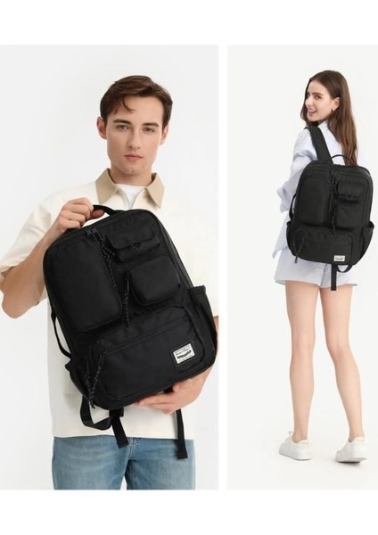 Okul Sırt Çantası Geniş Hacimli Laptop Gözlü Reflektör Fermuar Yandan Cepli indirimleri