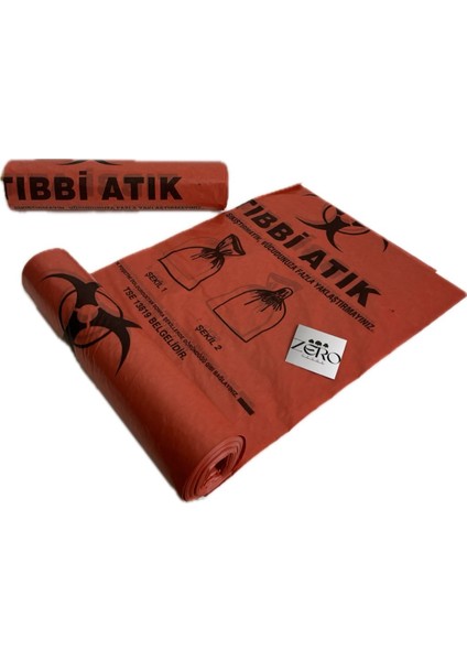 65X80 Tıbbi Atık Poşeti Büyük Boy Tse Belgeli
