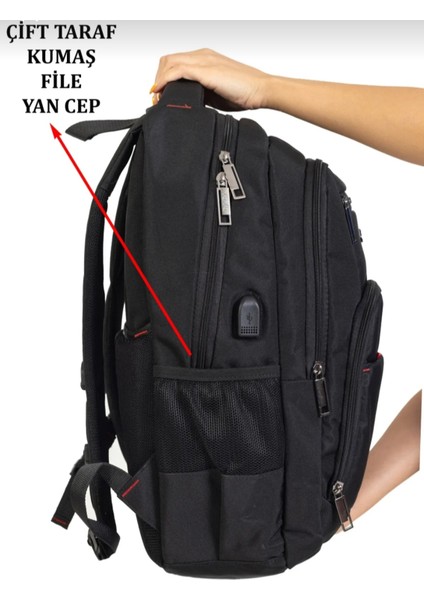 Su Geçirmez Europa Export Kumaş Sırt Çantası USB Bağlantılı Ortopedik Sırt Detaylı fiyatları