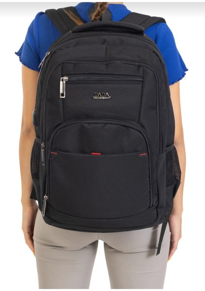 Su Geçirmez Europa Export Kumaş Sırt Çantası USB Bağlantılı Ortopedik Sırt Detaylı