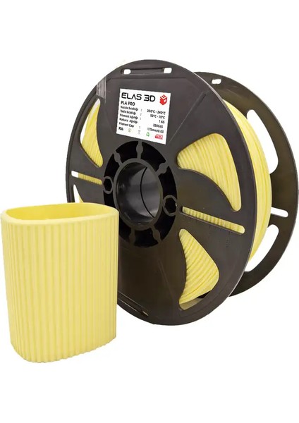 Pastel Sarı Pla Pro Filament - 1.75MM - 1 kg fiyatları