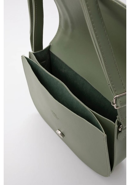 Suni Deri 2 Bölmeli Ayarlanabilir Şık ve Ergonomik Askılı Kol ve Omuz Çantası