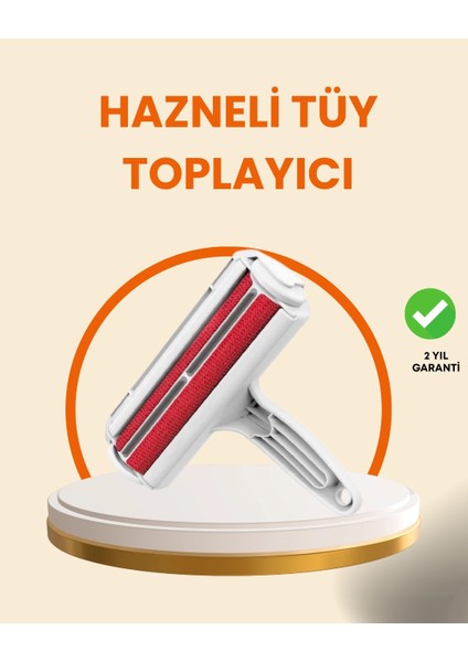 Elektriksiz Hazneli Tüy Temizleyici – Kedi Köpek Tüy Toplama Rulosu