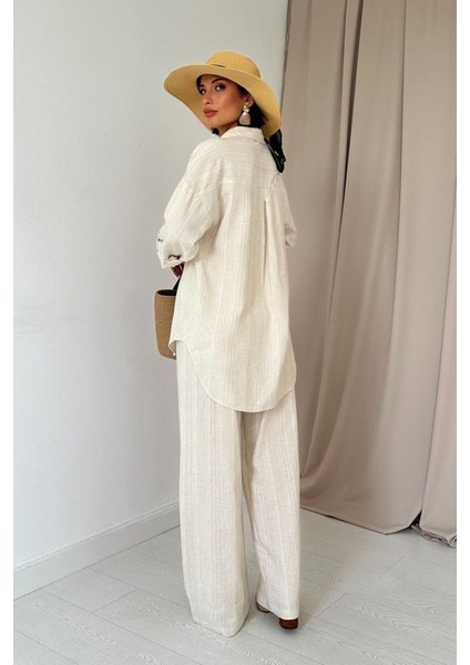 Bej Jakar Petek Gömlek ve Pantolon Takım fırsatları