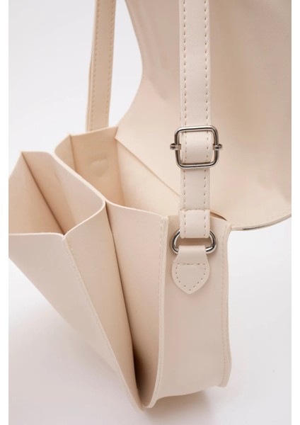 Suni Deri 2 Bölmeli Ayarlanabilir Şık ve Ergonomik Askılı Kol ve Omuz Çantası