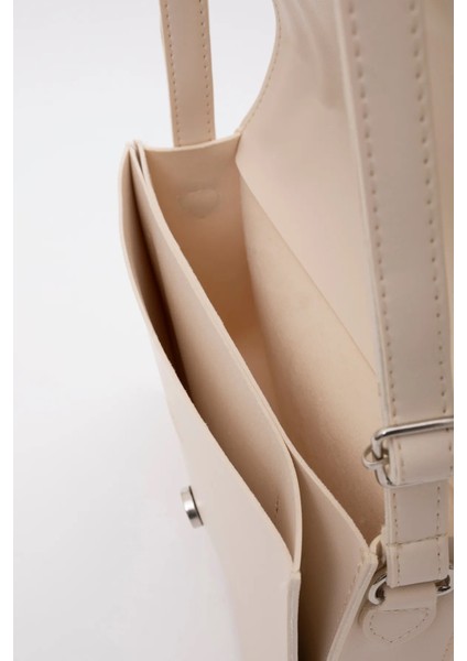 Suni Deri 2 Bölmeli Ayarlanabilir Şık ve Ergonomik Askılı Kol ve Omuz Çantası