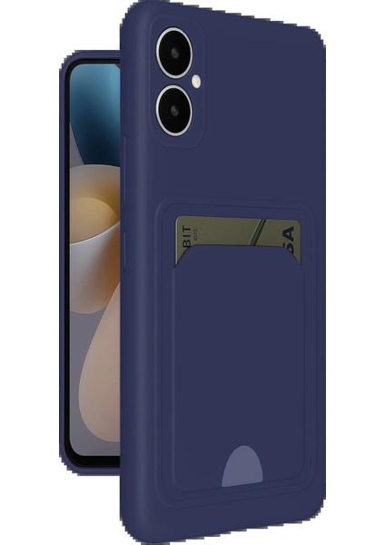 Samsung Galaxy A05 Kelvin Kartvizitli Silikon - LACIVERT-(5796)