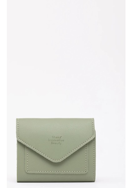 Suni Deri Bozuk ve Kağıt Para Bölmeli Çıtçıtlı Kartlıklı Orta Boy Zarf Model Cepli Cüzdan