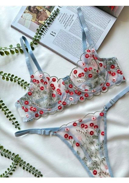 Venice Mini Çiçekli Balenli Sütyen Takımı fiyatları