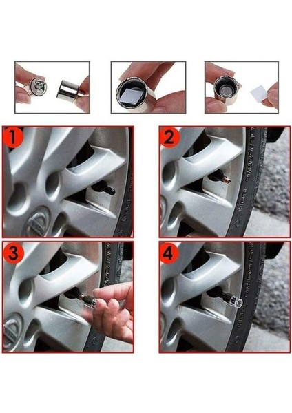 2 Adet Hareket Sensörlü Işıklı Sibop Kapağı Bisiklet Motorsiklet Otomobil Tekerleklerine Uygun fırsatları