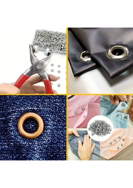Metal 200 Pcs Çıtçıt ve Pense Seti Makinesi Bebek Elbise Çıtçıt Montaj Seti fiyatları