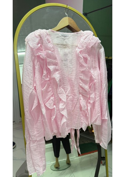 Pembe Fırfırlı Gömlek fiyatları