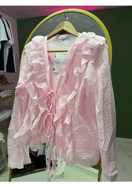 Pembe Fırfırlı Gömlek modelleri