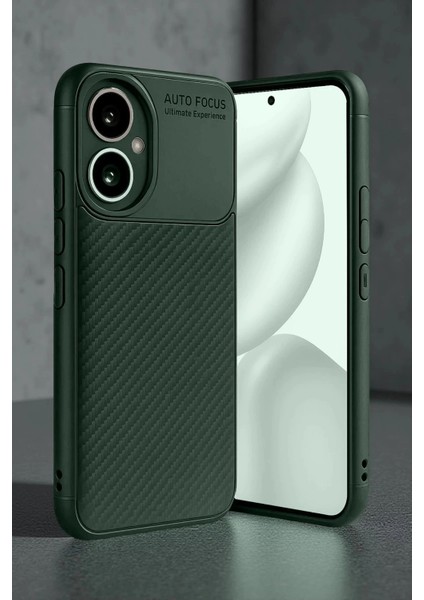 Honor 400 Kılıf Auto Focus Karbon Kapak - Koyu YEŞIL-(5796) modelleri
