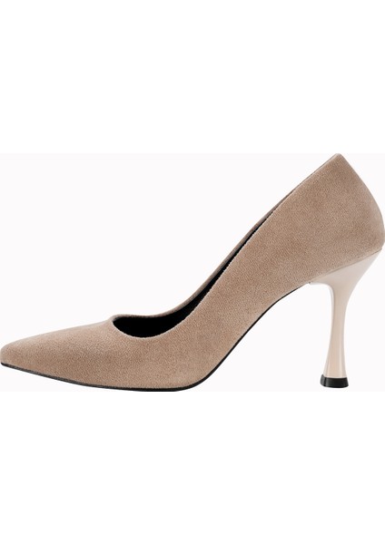 Sivri Burunlu Süet Topuklu Özel Üretim Stiletto Klasik Kadın Ayakkabı