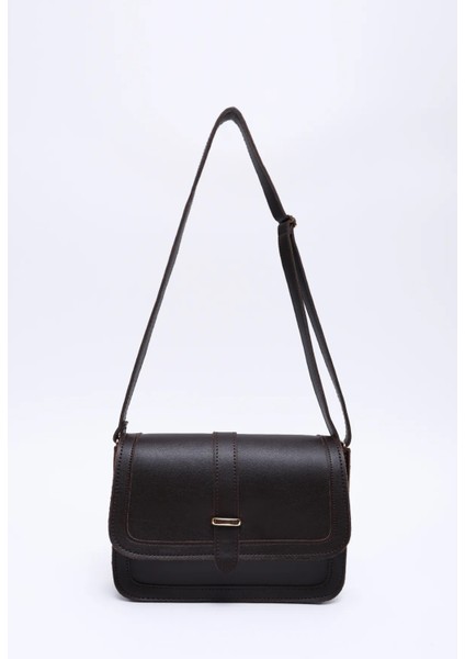 Suni Deri Iç Fermuar Cepli Çıtçıt Kapamalı Şık ve Ergonomik Kol ve Omuz Çantası