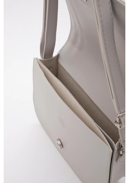 Suni Deri 2 Bölmeli Ayarlanabilir Şık ve Ergonomik Askılı Kol ve Omuz Çantası