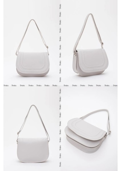 Suni Deri 2 Bölmeli Ayarlanabilir Şık ve Ergonomik Askılı Kol ve Omuz Çantası