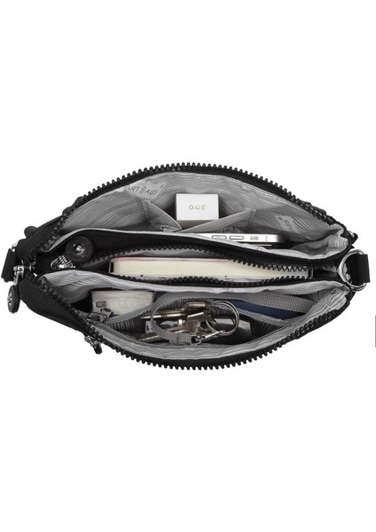 Mini Siyah Çapraz Çanta El Çantası Pörtföy Çanta