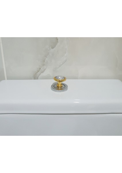 Gold Kristal Taşlı Klozet Basma Buton Düğmesi Kulp, Kalp Klozet Kapağı Kulbu Sifon Tuşu fiyatları