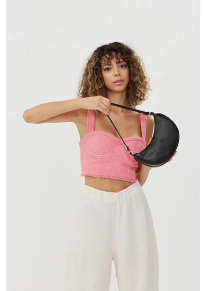 Tek Bölmeli Şık ve Ergonomik Suni Deri Mini El ve Omuz Çantası indirimleri