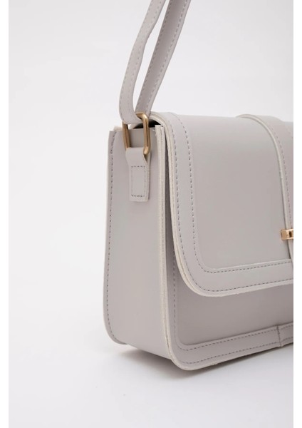 Suni Deri Iç Fermuar Cepli Çıtçıt Kapamalı Şık ve Ergonomik Kol ve Omuz Çantası