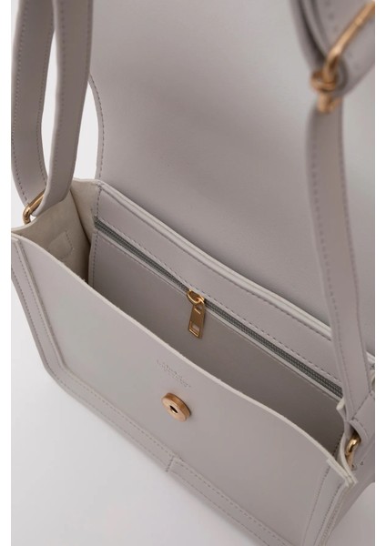 Suni Deri Iç Fermuar Cepli Çıtçıt Kapamalı Şık ve Ergonomik Kol ve Omuz Çantası