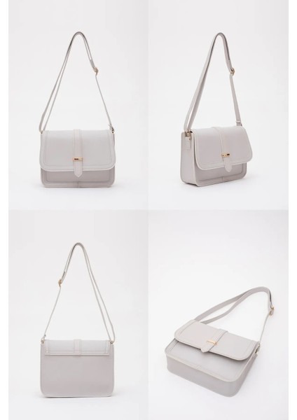 Suni Deri Iç Fermuar Cepli Çıtçıt Kapamalı Şık ve Ergonomik Kol ve Omuz Çantası