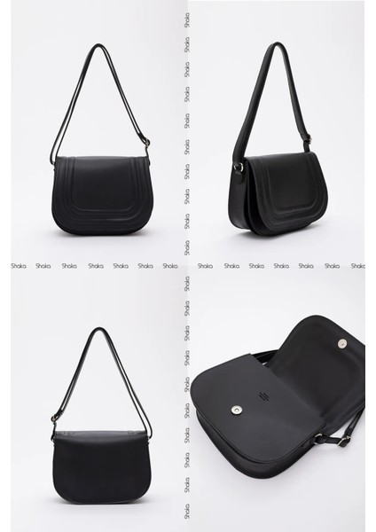 Suni Deri 2 Bölmeli Ayarlanabilir Şık ve Ergonomik Askılı Kol ve Omuz Çantası